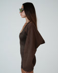COTTON BOLERO COFFEE