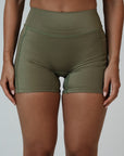 HIGH SHINE RACE SHORTS KHAKI