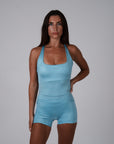 HIGH SHINE RACE TANK BABY BLUE