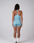 HIGH SHINE RACE SHORTS BABY BLUE