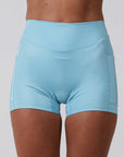 HIGH SHINE RACE SHORTS BABY BLUE