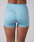 HIGH SHINE RACE SHORTS BABY BLUE