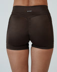 HIGH SHINE RACE SHORTS COFFEE