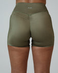 HIGH SHINE RACE SHORTS KHAKI