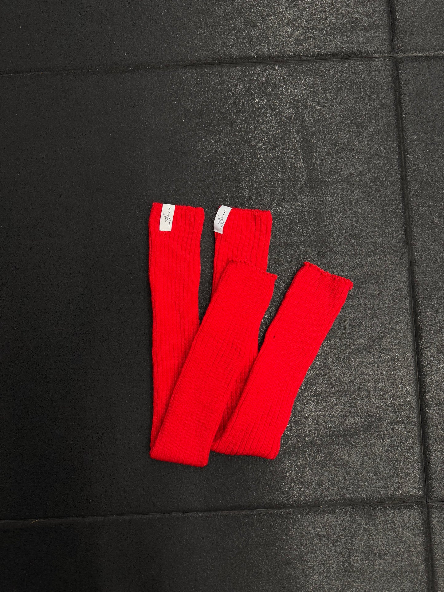 LIMITED EDITION: RED LINE OFF DUTY leg warmers