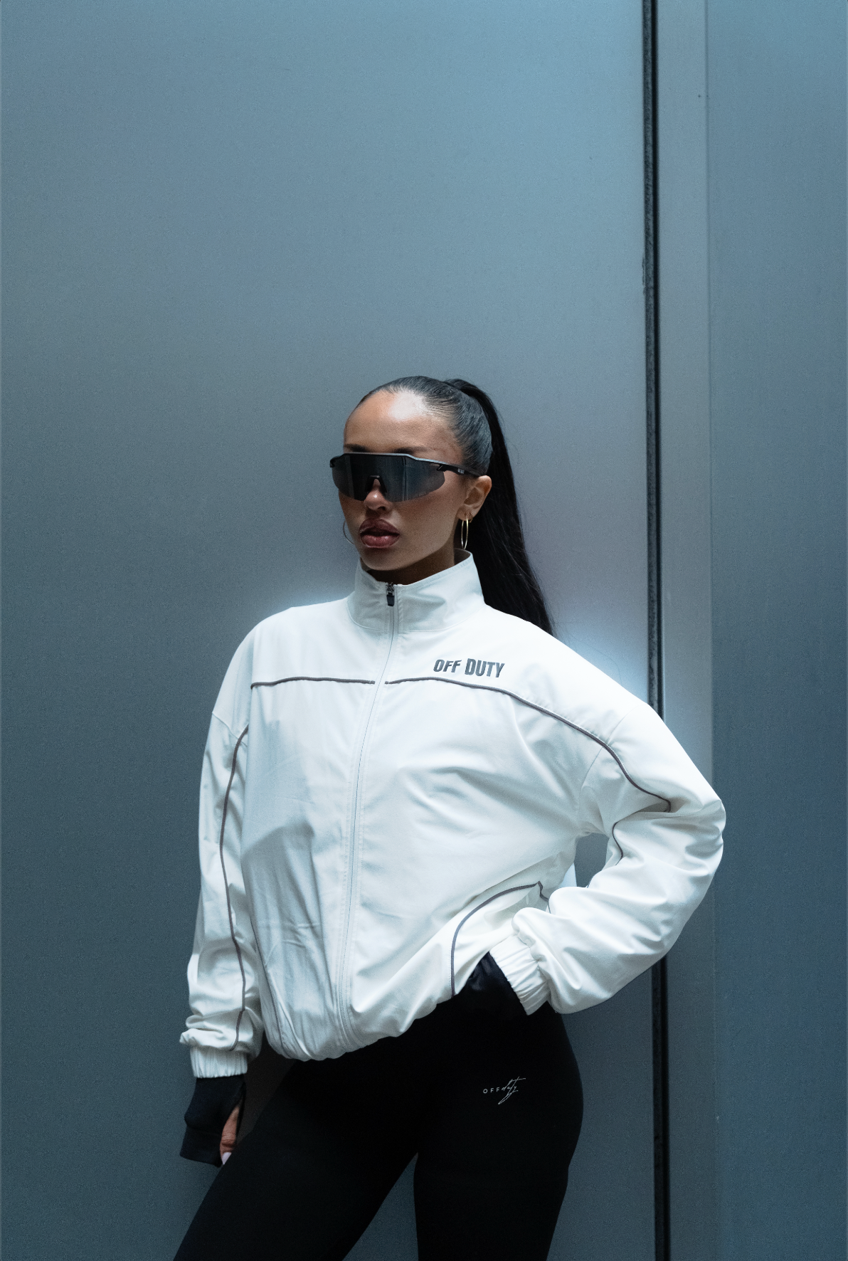 MARATHON UNISEX TRACK JACKET IVORY